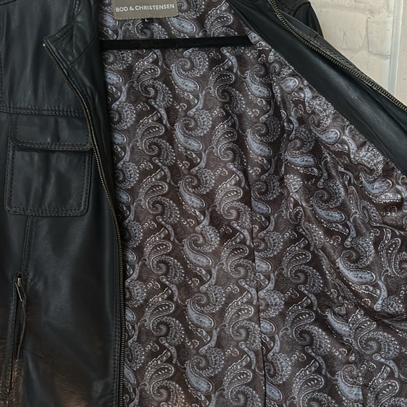 Bod & Christensen Leather Jacket Size L - Picture 6 of 16